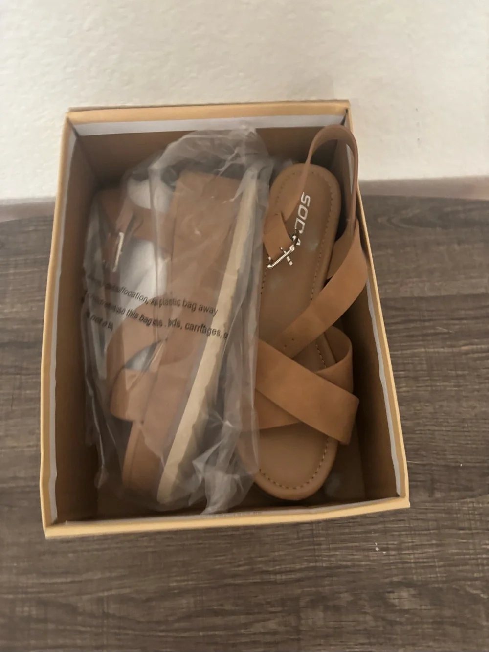 Women’s Tan Slingback Casual Sandal - Soda